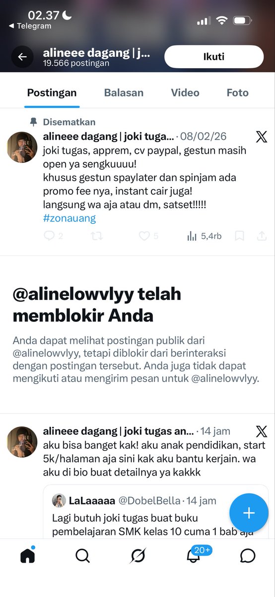 dailyzeaaa's tweet photo. ketauan kan kalau PENIPU langsung di blokir @alinelowvlyy https://t.co/JlQ1sPFI3G