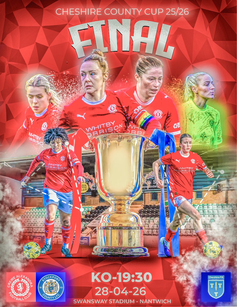CreweAlexWomen's tweet photo. 🏆𝙾𝚞𝚛 𝙲𝚞𝚙 𝙵𝚒𝚗𝚊𝚕 𝚒𝚜 𝚘𝚏𝚏𝚒𝚌𝚒𝚊𝚕𝚕𝚢 𝚌𝚘𝚗𝚏𝚒𝚛𝚖𝚎𝚍🏆

Let’s come together and show our support on the big stage — your backing can make the difference. https://t.co/i07x9RS5kf