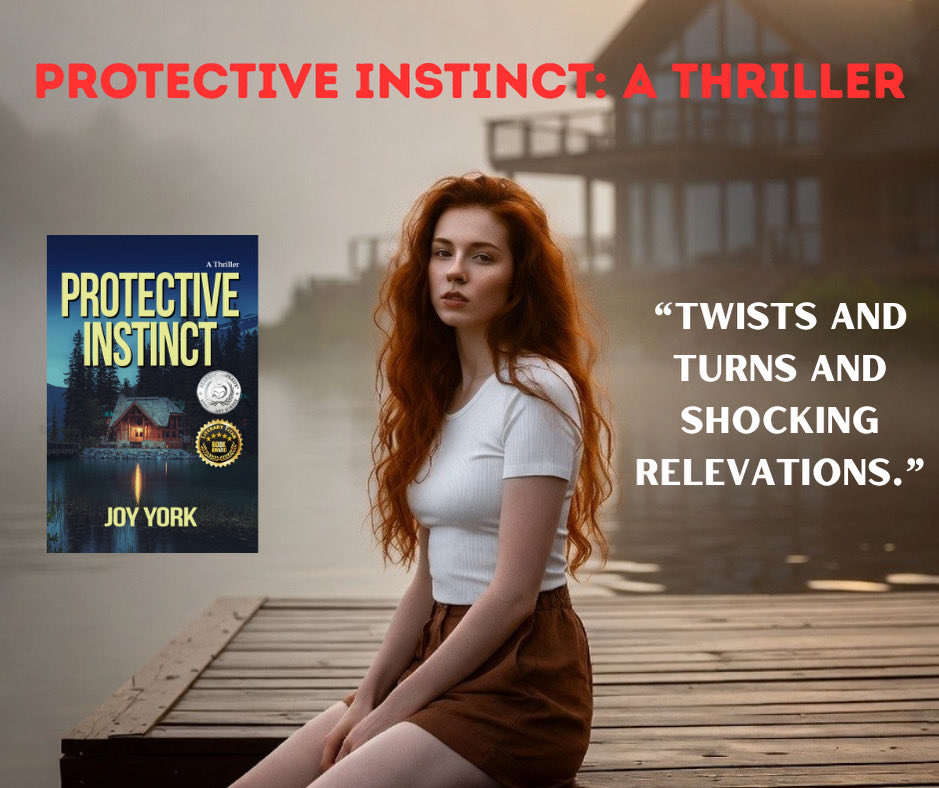 JoyYorkAuthor's tweet image. Protective Instinct:A Thriller Joy York
Pops is dead. Everything Morgan thought she knew has shattered. 

Pops left her the ledger to protect her. Now it has put a target on her back.

A chance meeting with Sebastian has doubled the danger. Now they are both being hunted.