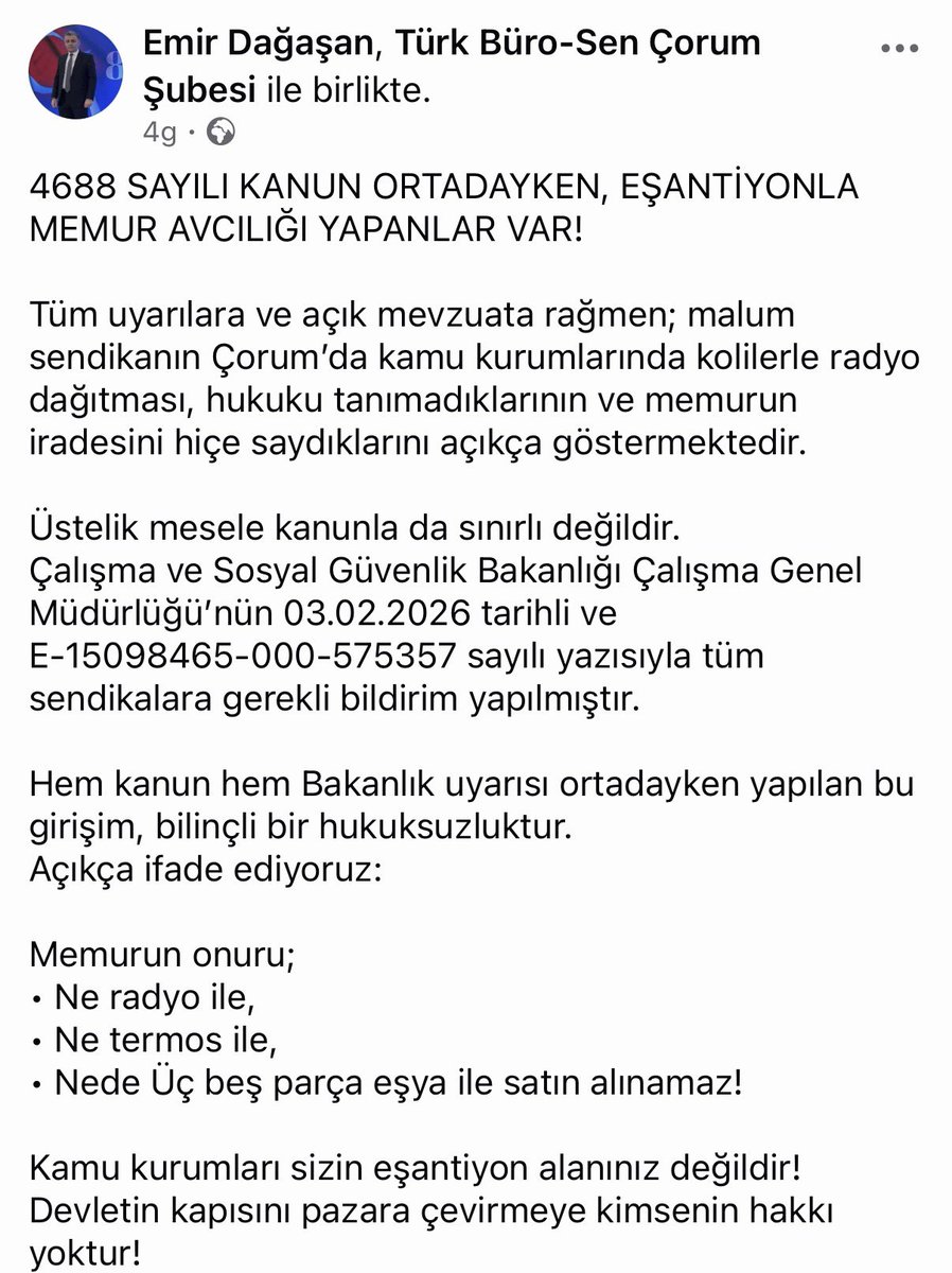 okumusfatih19's tweet photo. Türkiye Kamu-Sen Çorum İl Temsilcisi Sayın Emir DAĞAŞAN'ı temsilcisi olduğu konfederasyona bağlı sendikalar tarafından dağıtılan ürünleri tek tek sayarak, bu sendikalar hakkında hukuki işlem başlatacak olmasından dolayı tebrik ediyoruz. İddialarını destekleyecek ve delil sayılabilecek görsellerden birkaç tanesini buradan paylaşıyoruz. Talep ederse çok daha fazlasını özelden iletebiliriz. Derhal bu sendikalar hakkında suç duyurusunda bulunmasını bekliyoruz.