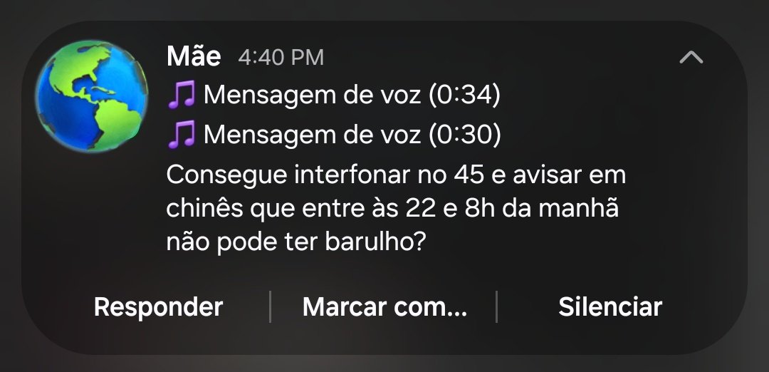 o pedido simples da minha mae