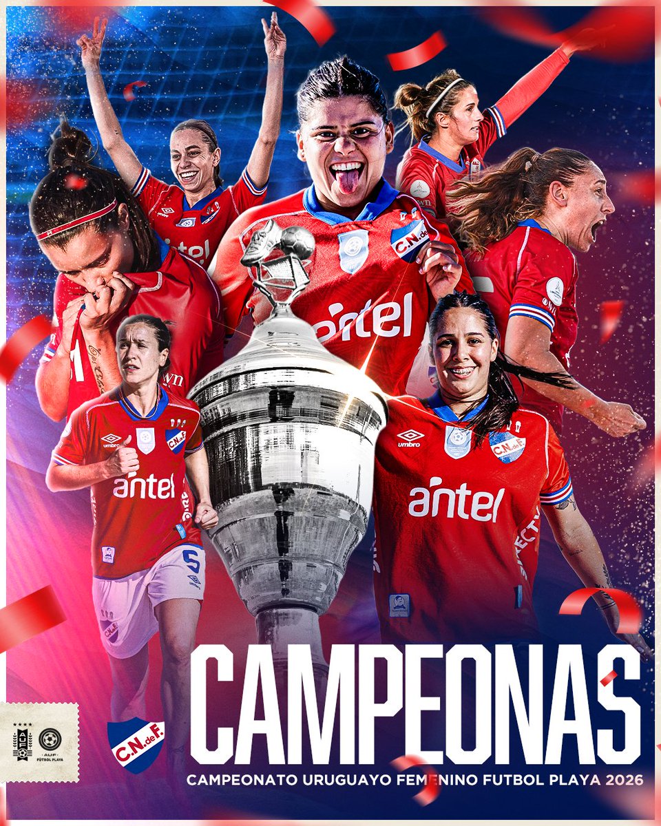 FutbolPlayaAUF's tweet photo. ๐ ยก๐๐๐๐๐๐๐๐๐๐๐!
Nacional obtuvo el Campeonato Uruguayo 2026.
ยกFelicitaciones! ๐ตโช๏ธ๐ด
#CopaBROURecompensa https://t.co/QB7YfNdihj