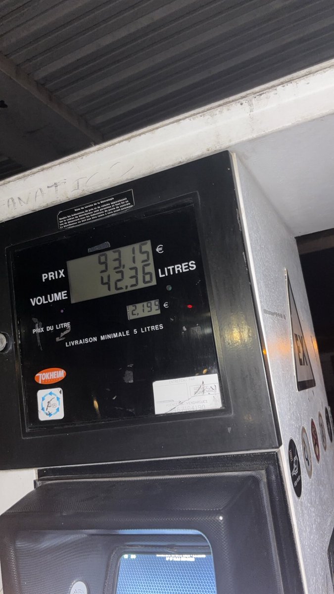 Je viens de mettre le plein et comment vous dire … la hawla wala qawata illah billah, c’est tout ce que j’ai à dire finalement