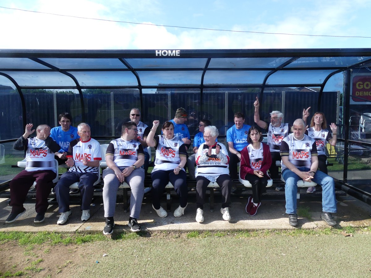 Rachelspurgeon's tweet photo. What a brilliant Community day yesterday @DealTownFC starting off with @maps61 Disability game. Everyone had a great day and took over three stands for the 1st Team game against @JerseyBullsFC https://t.co/cuclzud2Dy