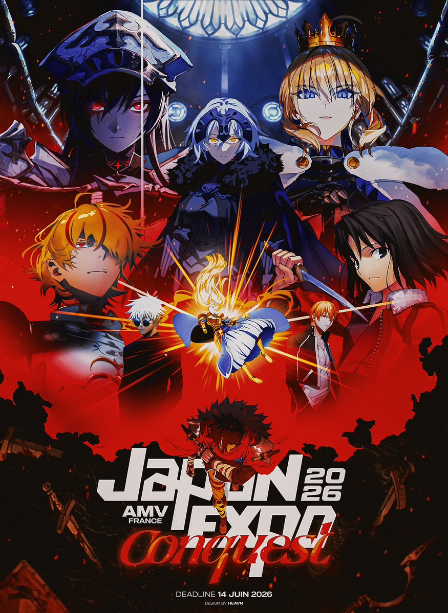 AMVFrance's tweet photo. Le concours Japan Expo 2026 - Conquest est désormais lancé !

Vous pouvez vous inscrire ici : https://t.co/xFxyaMvWnS

et regarder la promo faite par @DaWaitNiggi juste là : https://t.co/L4poueoeNX

La deadline est fixée au 14 Juin 2026

Bonne chance à tous ! https://t.co/F8mpMiJhE9