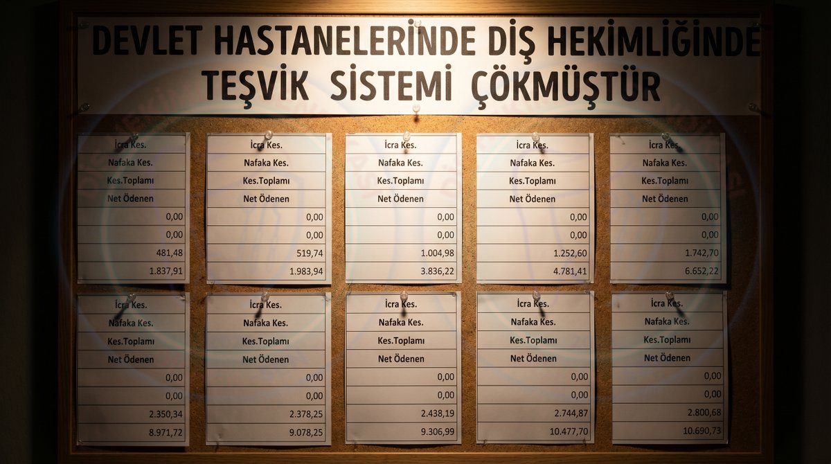 DEVLET HASTANELERİNDE DİŞ HEKİMLİĞİNDE TEŞVİK SİSTEMİ ÇÖKMÜŞTÜR
🚨Devlet hastanelerinde görev yapan diş hekimleri açısından teşvik ek ödeme sistemi artık teşvik eden ve motive eden bir model olmaktan çıkmış, işlevini yitirmiştir. 
👉2026 Nisan ayında yayımlanan bordrolar; 8.