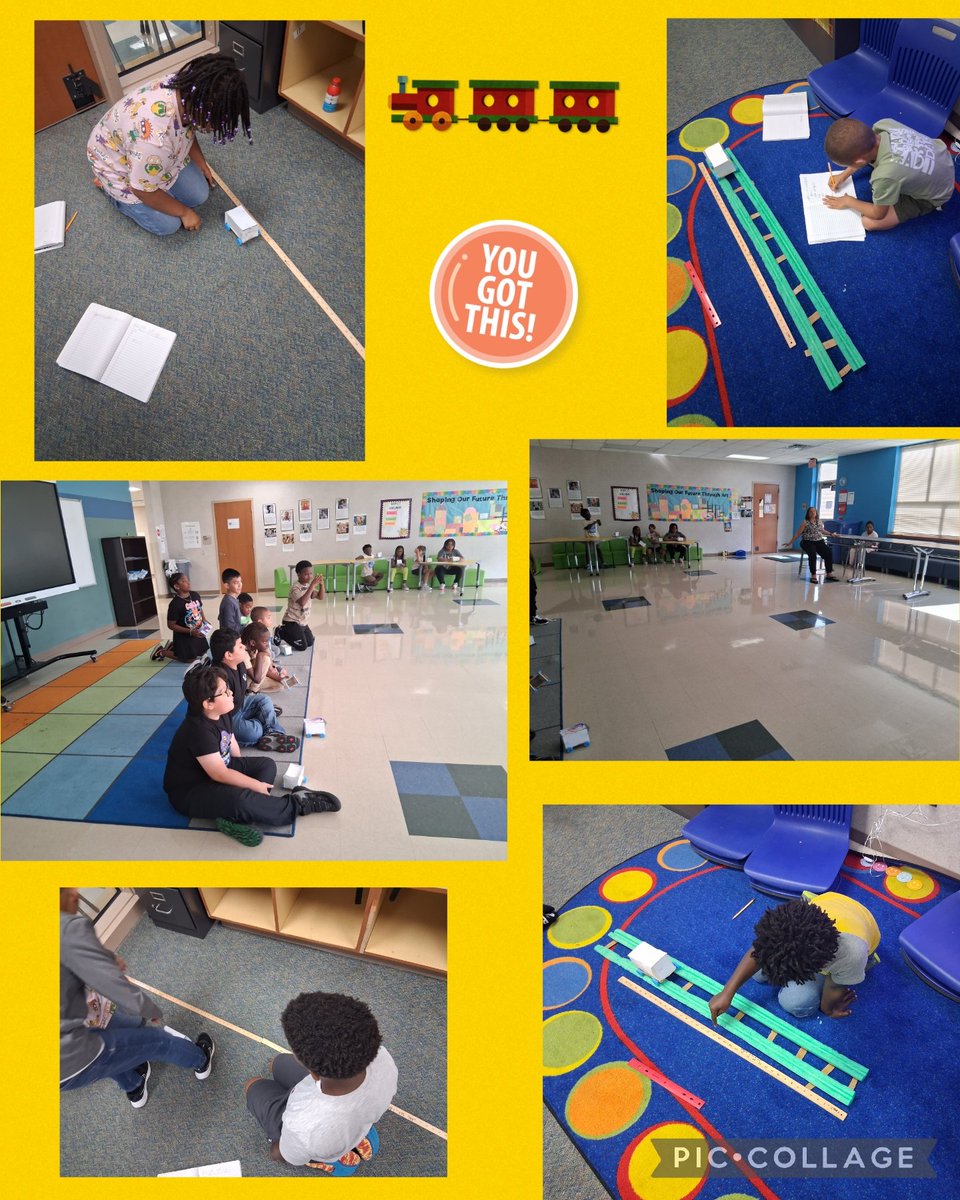 RPE_Rockets's tweet photo. With an upcoming field trip to the train Museum, our 3rd grade @RPE_Rockets completed a lesson on trains which included building their own train cars and testing them for distance.  Way to go Ms. Ellis https://t.co/rX3v9izI8w