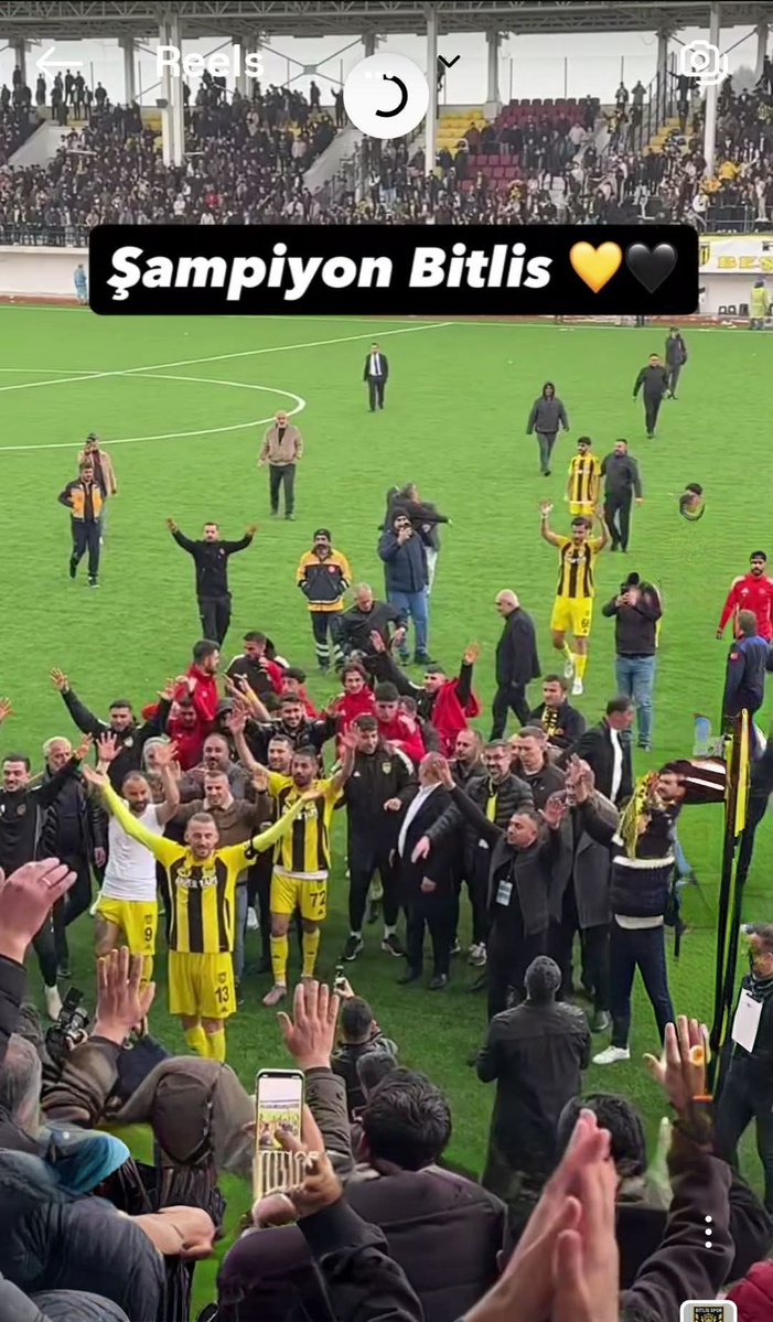 Memleketimin takımıda şampiyon oldu. Tebrikler Bitlis spor 💛🖤💛❤️