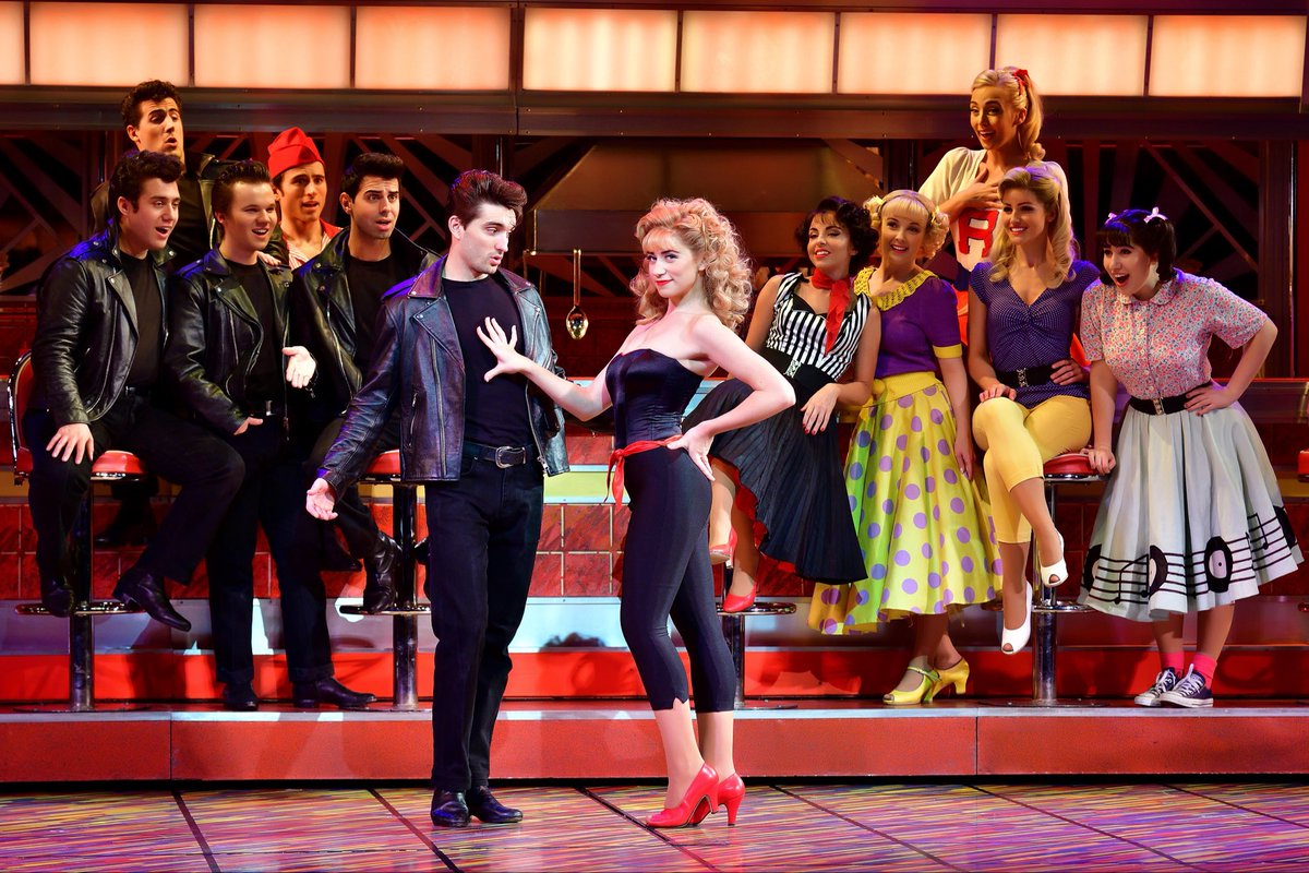 grabbyhanded's tweet photo. musical 47/51: grease
my ratings:
rating: 7/10 
fav song: summer nights
least fav song: sandy
fav character: frenchie 

his ratings:
rating: 9/10
fav song: you’re the one that I want
least fav song: sandy
fav character: danny 
@cfconvention “tell me about it, stud” 💋 https://t.co/X8kXKztWVJ