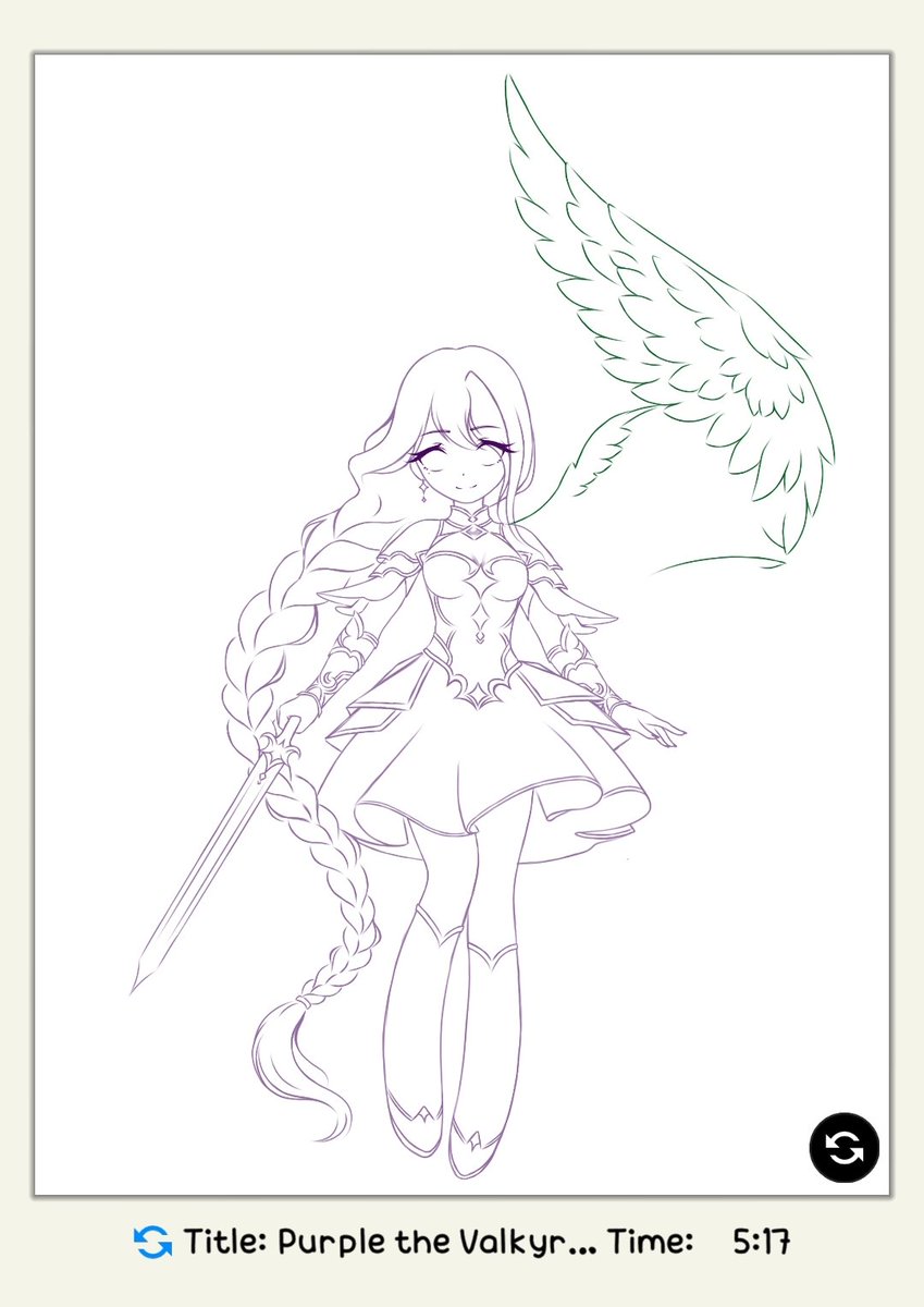 ririscanvas_'s tweet image. WIP // :: I struggle with the composition and hands, ignore the time process... She's gonna be delivered soon!! #alanbecker #vakyriequeen #purple #purpleavm #angel #WIP