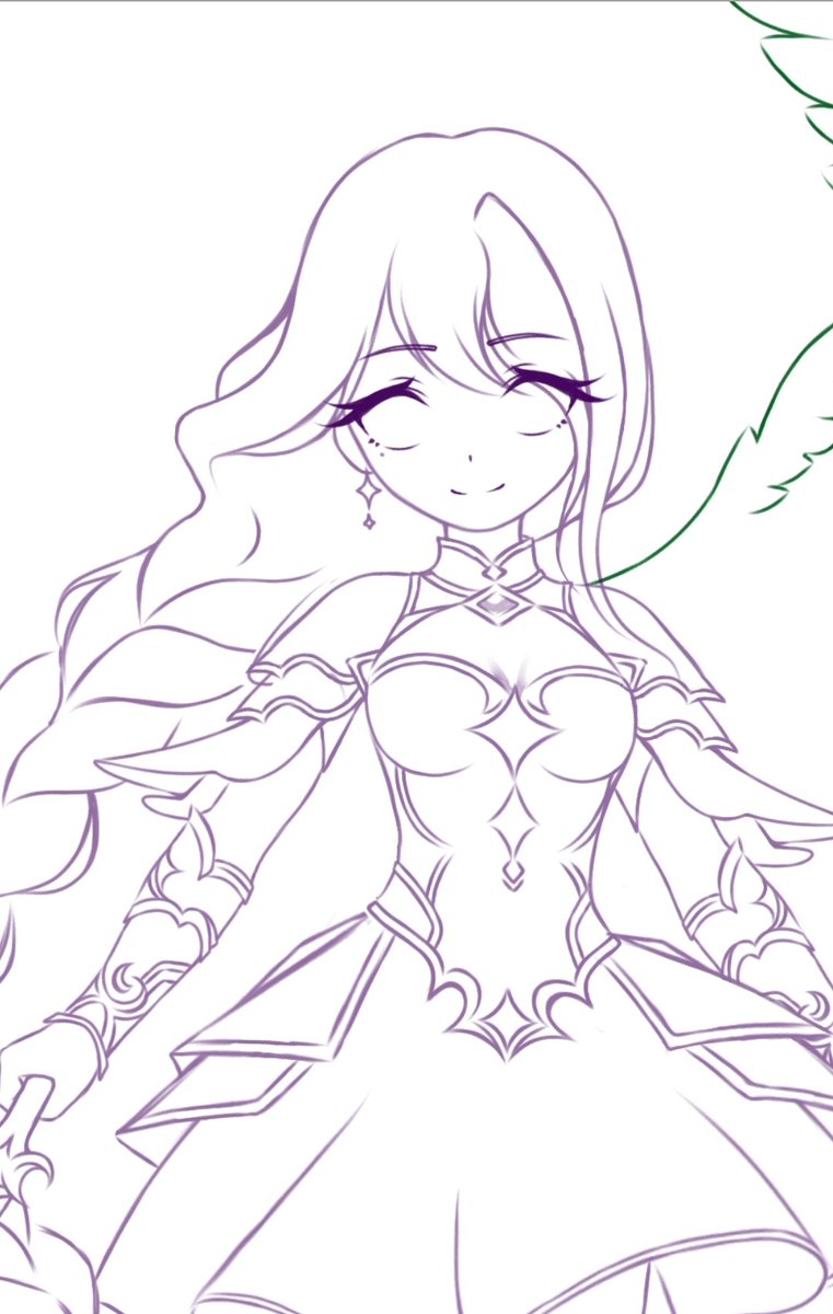 ririscanvas_'s tweet image. WIP // :: I struggle with the composition and hands, ignore the time process... She's gonna be delivered soon!! #alanbecker #vakyriequeen #purple #purpleavm #angel #WIP