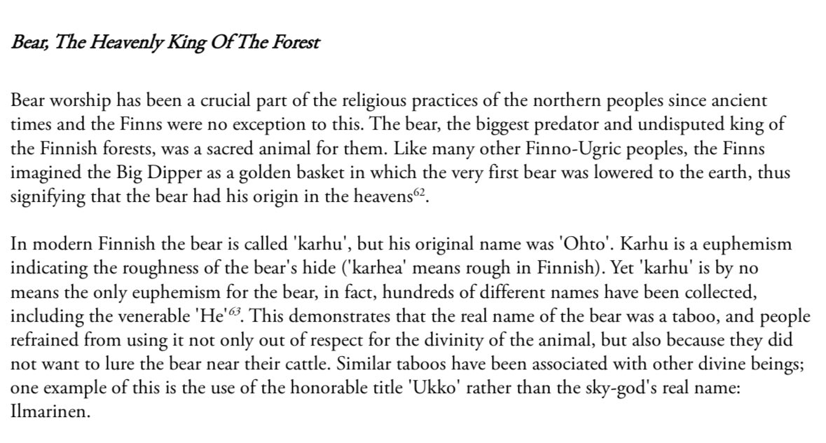 i think that finnish people should bring back the bear worship thing