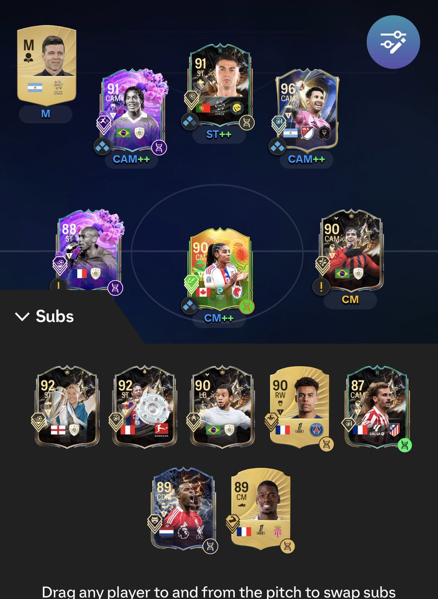 FutCoinDungeon's tweet image. Messi tots 🔥🔥 

Webapp unlocked with 2.5m coins 
Untradable squad is 12m

Dm me if anyone interested 

#eafc #fc26 #eafc26 #tots #teamoftheseason #messi