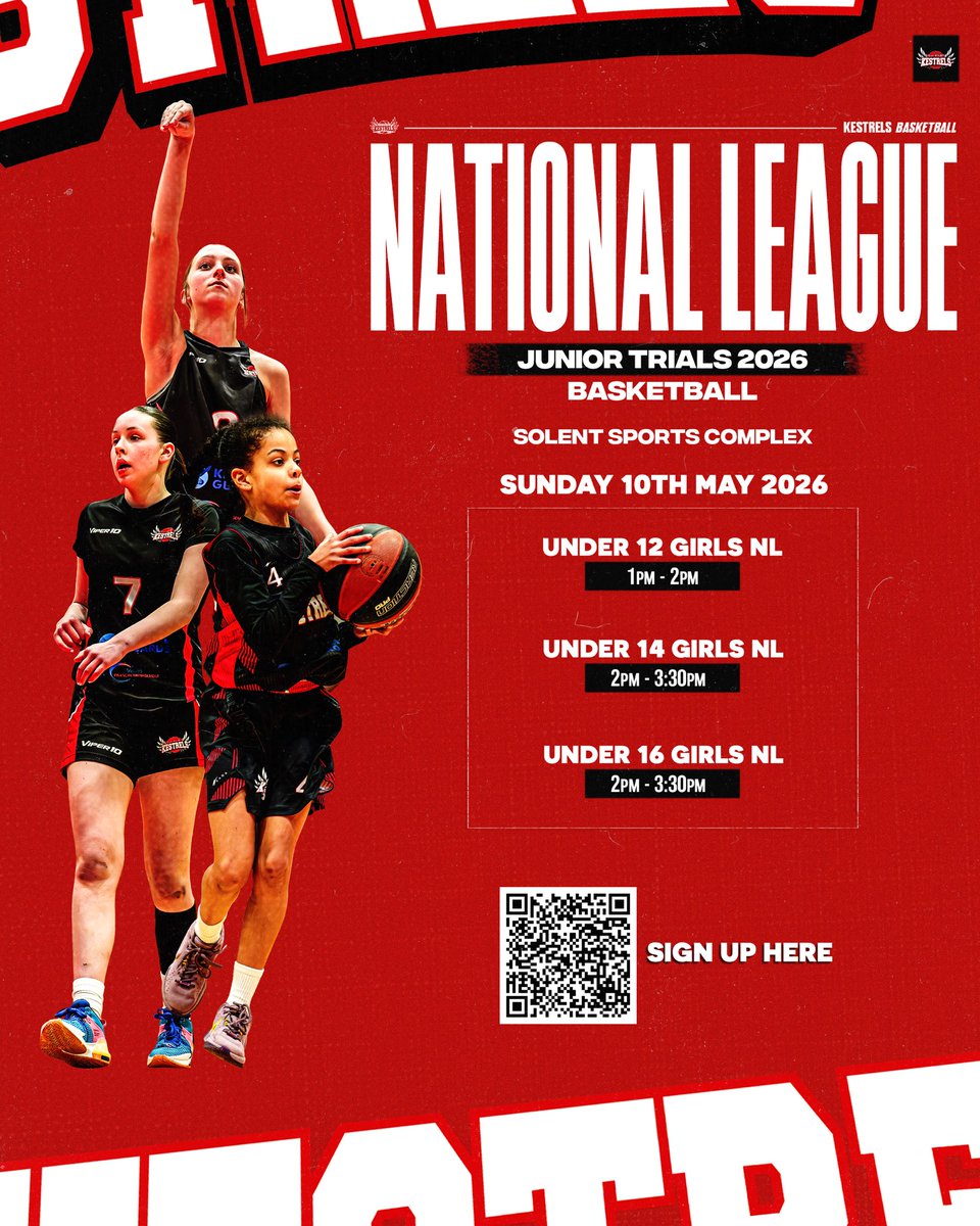 SolentKestrels's tweet image. 📆🏀 Your chance to join the Kestrels Family! 

Kestrels Junior National League trials sign ups are now live; solentkestrels.co.uk/junior-trials

Start your journey on our club pathway now ✅

#KestrelsFamily #Trials #Juniors