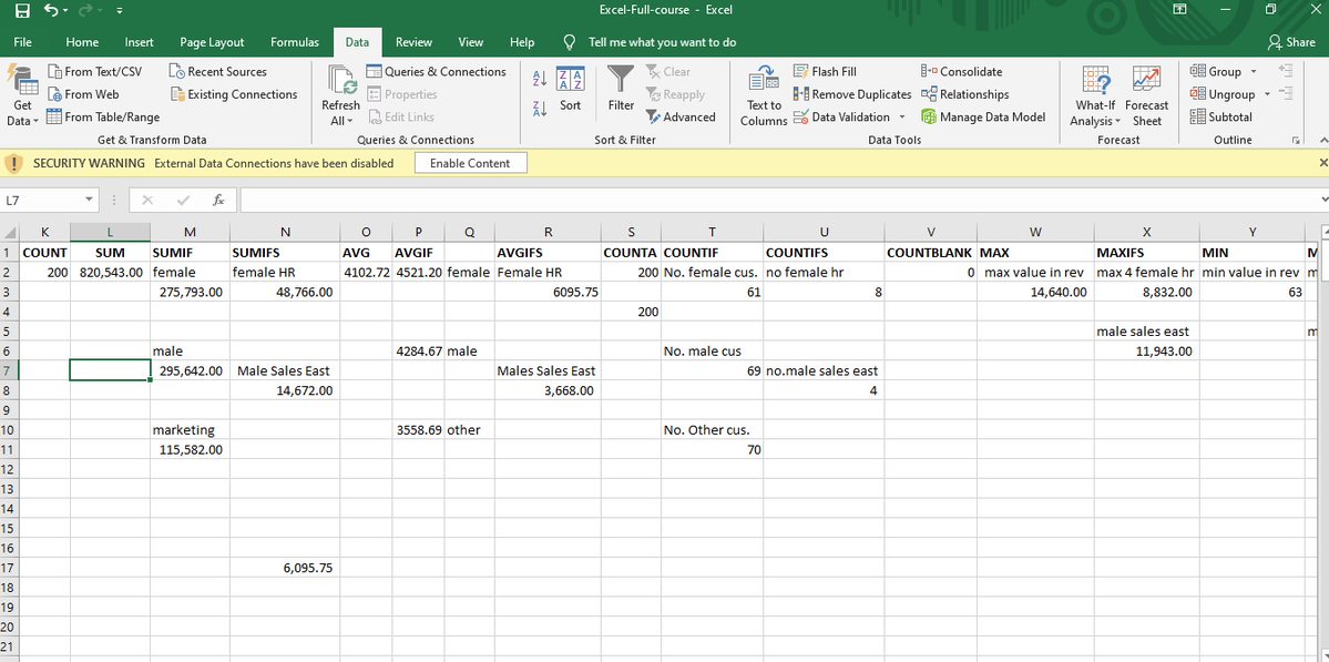 magnusgraphics0's tweet image. Beyond the Basics: Excel Day 2 🚀

​Today's focus: Aggregate Functions.
​🔢 SUMIFS/AVGIFS: Math with specific conditions.
📊 COUNT vs COUNTA: Understanding cell content.
🧹 COUNTBLANK: Auditing for missing data.
@msexcel ​#Excel #DataAnalysis #BuildingInPublic #BusinessAnalysis