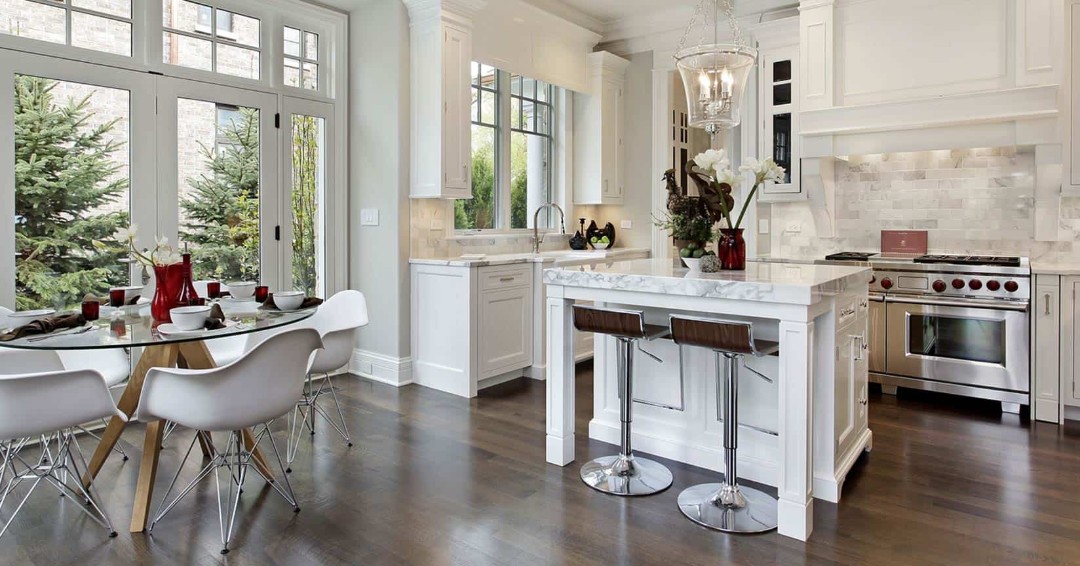 JHicks_HomePro's tweet image. What do you like about this open kitchen design with breakfast nook? Best Kitchen &amp;amp; Bath Remodeler#dogoodwork #kitchendesign #hgtv #kitchen #bathroom #homeimprovement #home #remodeling #remodel