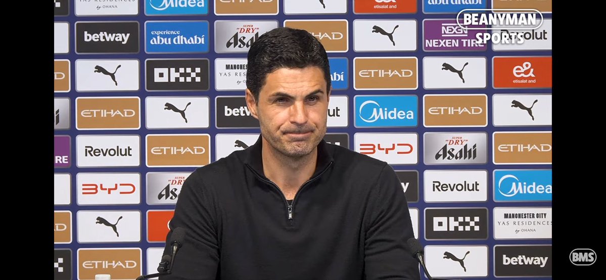 Arsenalnewschan's tweet image. 🗣️Mikel Arteta still believes #Arsenal are going to win the Premier League this season following the loss to Man City: “I believe today, I believed on Wednesday, a week ago because I see them every day and I know the level that we have. But today if the players need to be more