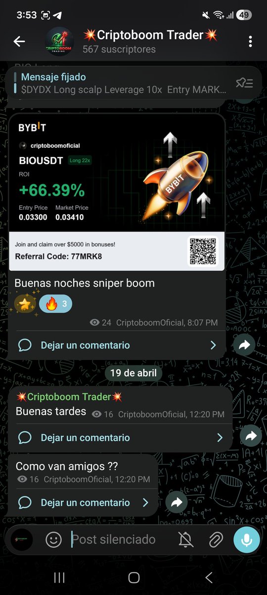 criptoboomofv's tweet photo. Ya somos mas de 500 gracias por el apoyo amigos  nuestra comundias sigue creciendo 💪 #btc #trading #bitcoin https://t.co/I28s3ivmV8