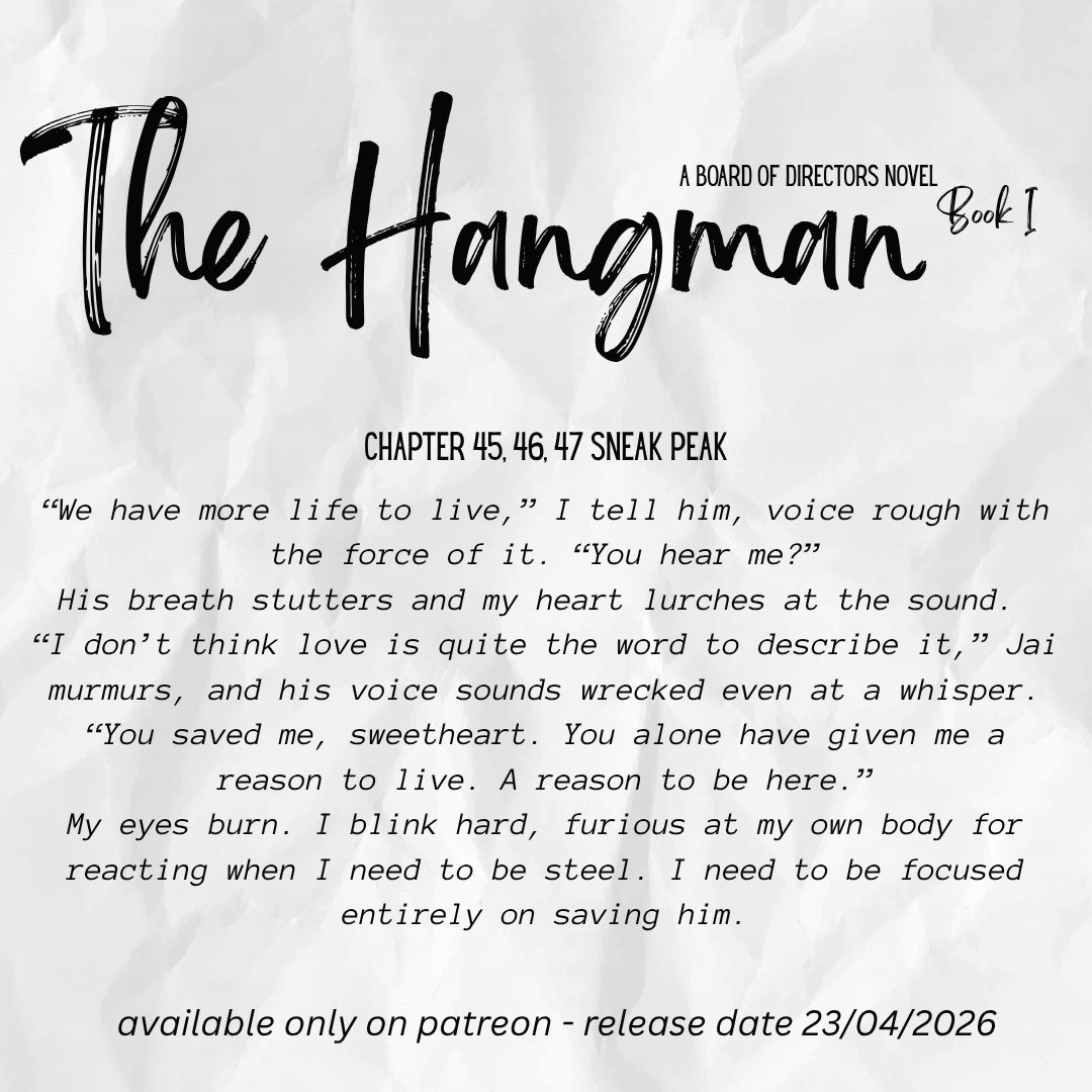jaedynwrites's tweet photo. 3 new chapters are coming to Patreon this Thursday!

My first book in this series will have 52 chapters, which means we aren’t far from finishing this book at all!! 😭 so bitter sweet, but I am excited!!

#author #darkromancereads #wattpad #darkromance #patreon https://t.co/6768fKagkU