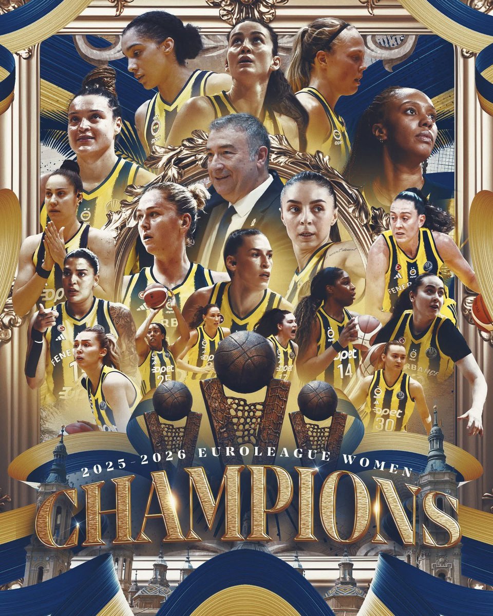OzbeyZgr's tweet photo. Fenerbahçe Kadın Basketbol Takımımız üçüncü kez  Avrupa Şampiyonu 👏👏
💙💛 https://t.co/D8tizjuT1o