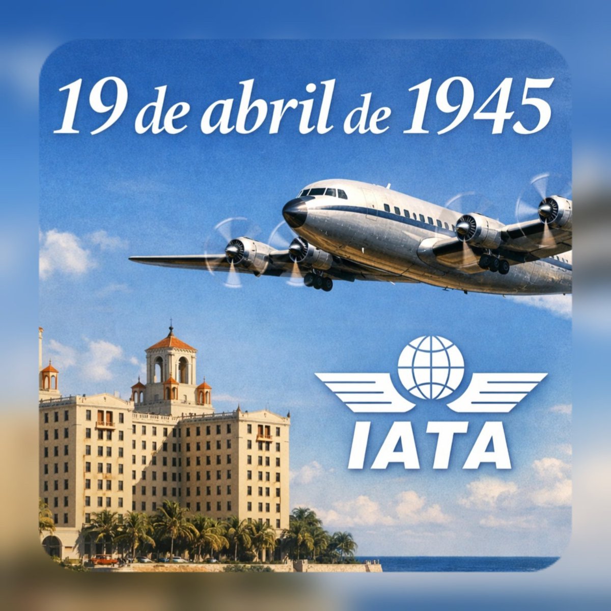 El 19 de abril de 1945, el Hotel Nacional de La Habana, Cuba fue sede de la fundación de la IATA. Desde <a href="/ServacCuba/">SERVAC S.A. Servicios a la Aviación Civil</a> celebramos este hito que une a #Cuba con la historia de la aviación mundial.
#AviaciónCubana ✈️🇨🇺