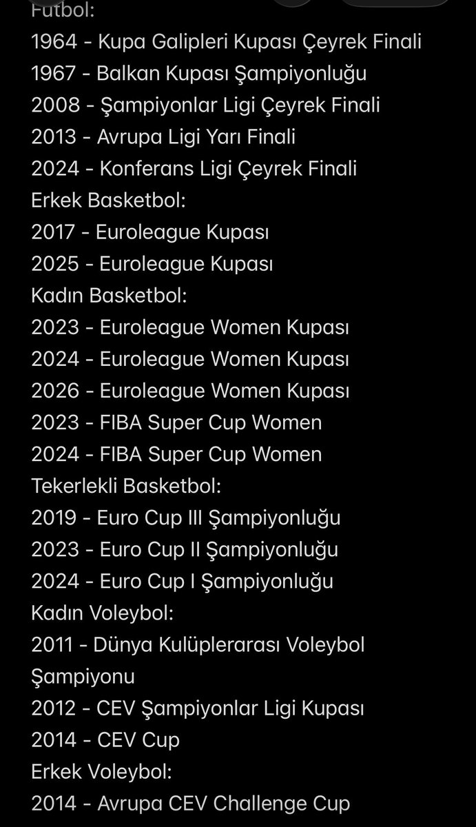 Dünya’nın En Büyük Spor Kulübü!💯
Türkiye Sporunun Lokomotifi!✅
Mazinde Bir Tarih Yatar!🔥
Sporunda Her Dalında Bizim Şanımız!👏🏻
Kupalara Anlam Katansın!🏆
Ne Mutlu Seni Sevene..💛💙
Yaşa Fenerbahçe!..🟡🔵