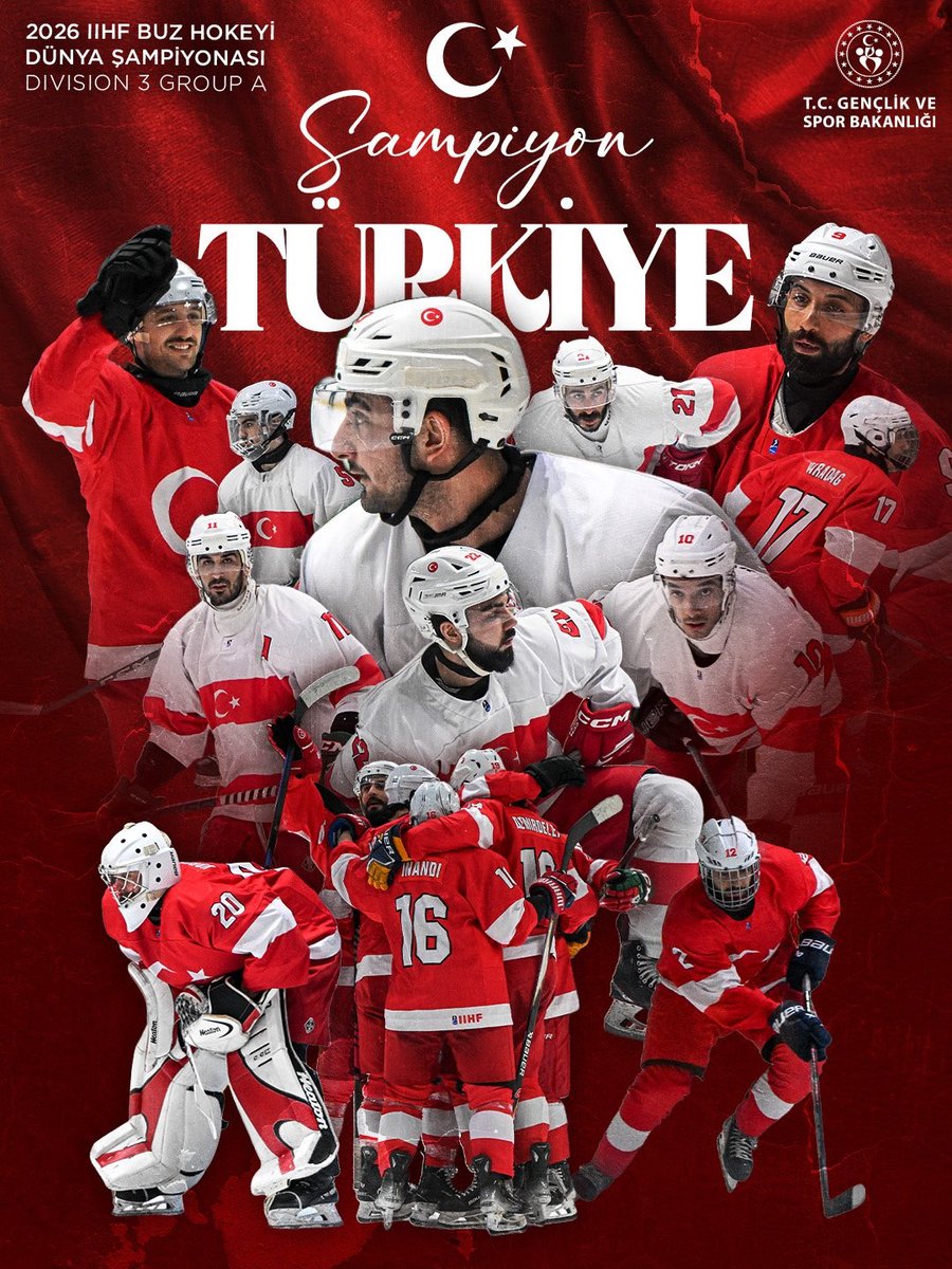 2026 IIHF Buz Hokeyi Dünya Şampiyonası’nda şampiyonluğa ulaşarak altın madalyayı kazanan Buz Hokeyi Erkekler A Millî Takımımızı, milletimize yaşattıkları bu büyük onur için gönülden tebrik ediyorum. 🇹🇷 #buzhokeyi #Dünya #Türkiye #Adana