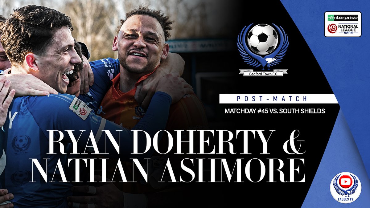 BedfordTown's tweet photo. "My type of game... backs against the walls!"

Hear from the defensive duo Ryan Doherty &amp; Nathan Ashmore after Saturday's 1-1 draw with South Shields. Link below 👇

https://t.co/YmvLYWSqBo https://t.co/mahj9qLktc