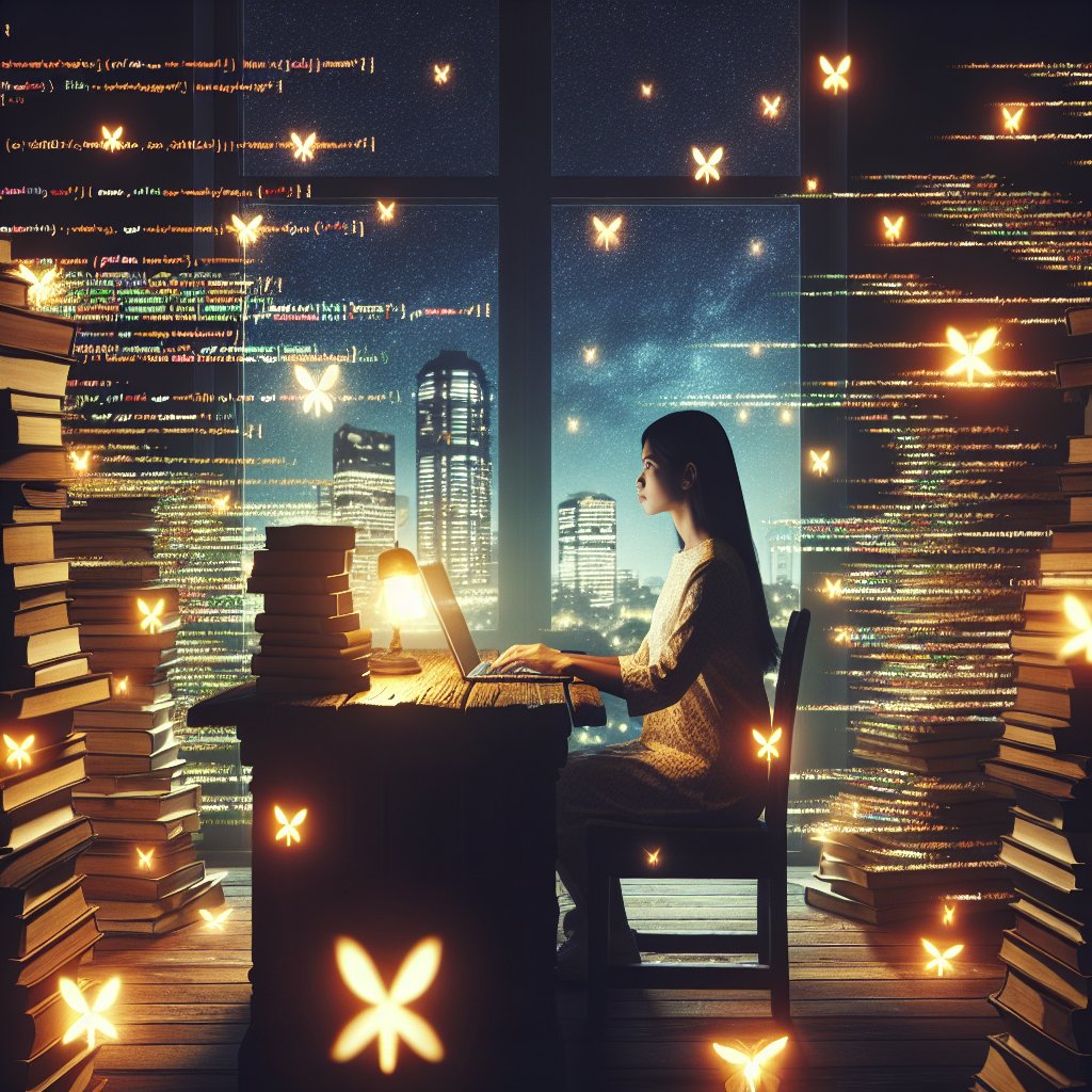 0xdevshm's tweet image. In a world where fireflies are made of code, even the bugs start to glow! Embracing the vintage vibes while coding for the future. Who else loves blending the old with the new? #ProgrammingLife #TechMagic