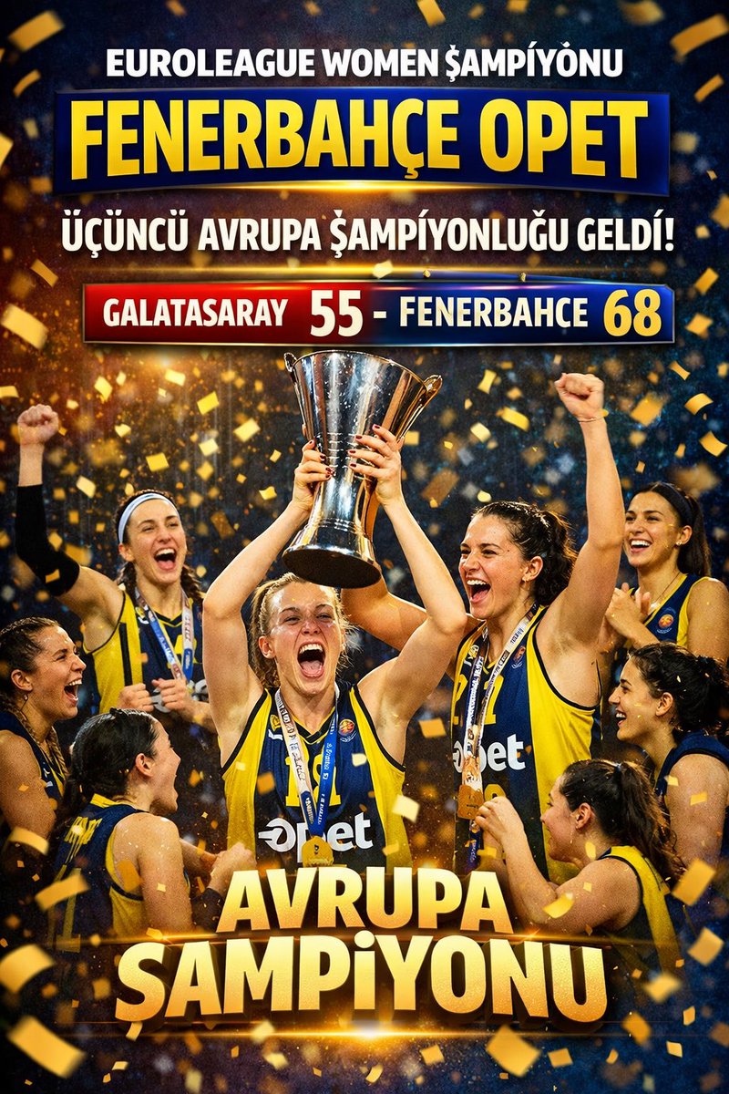 Feneristcom's tweet image. EuroLeague Women Şampiyonu Fenerbahçe Opet

ÜÇÜNCÜ AVRUPA ŞAMPİYONLUĞU GELDİ!

#Fenerbahce #sports #basketbol