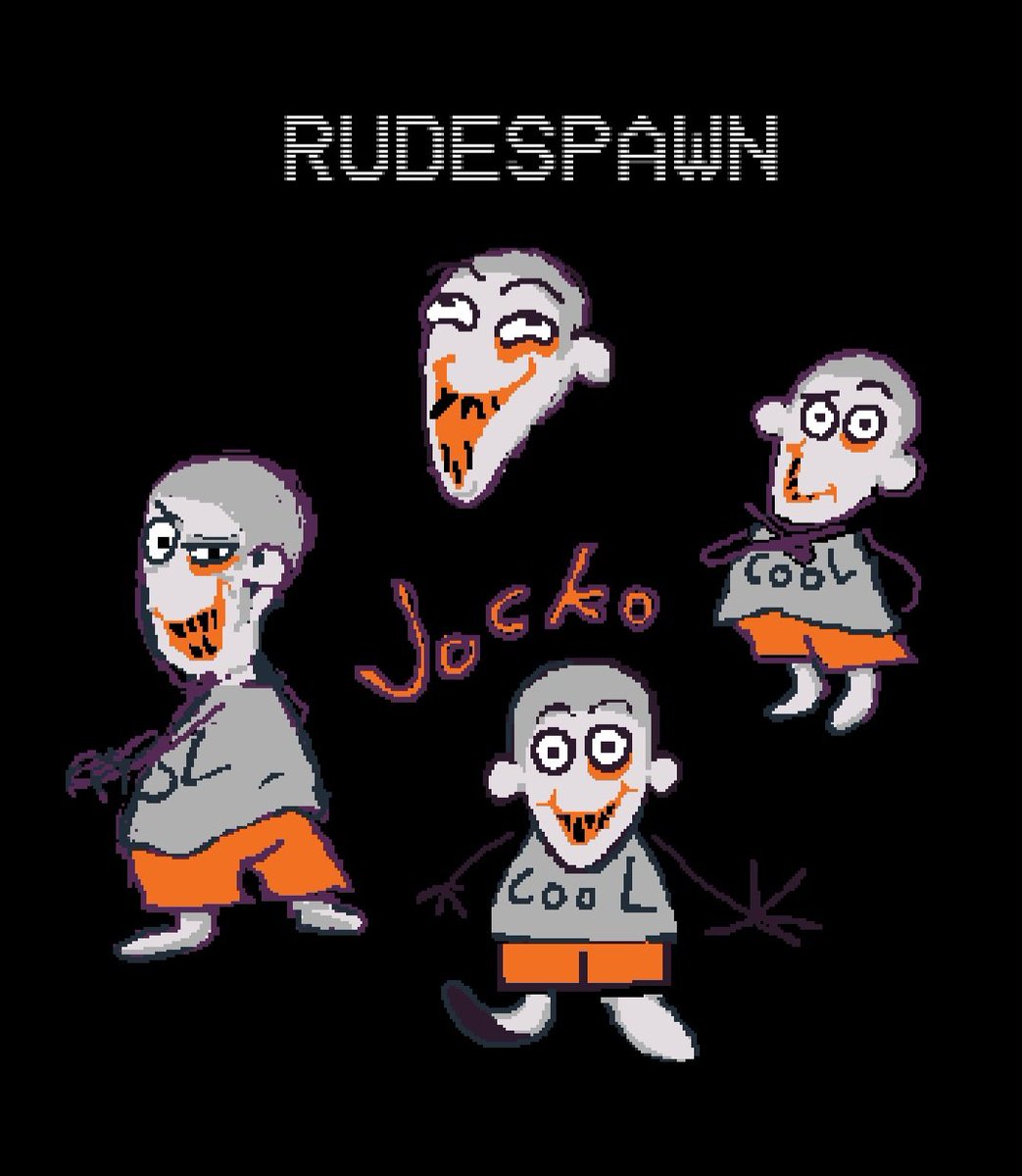 X_Dark_Eye_X's tweet photo. For some reason, Jocko still exists, and for some reason, I still love him.
(He's Jevil in Spamton's place.)
#RUDESPAWN
#deltaswap
#deltarune https://t.co/42VyEeJZPq