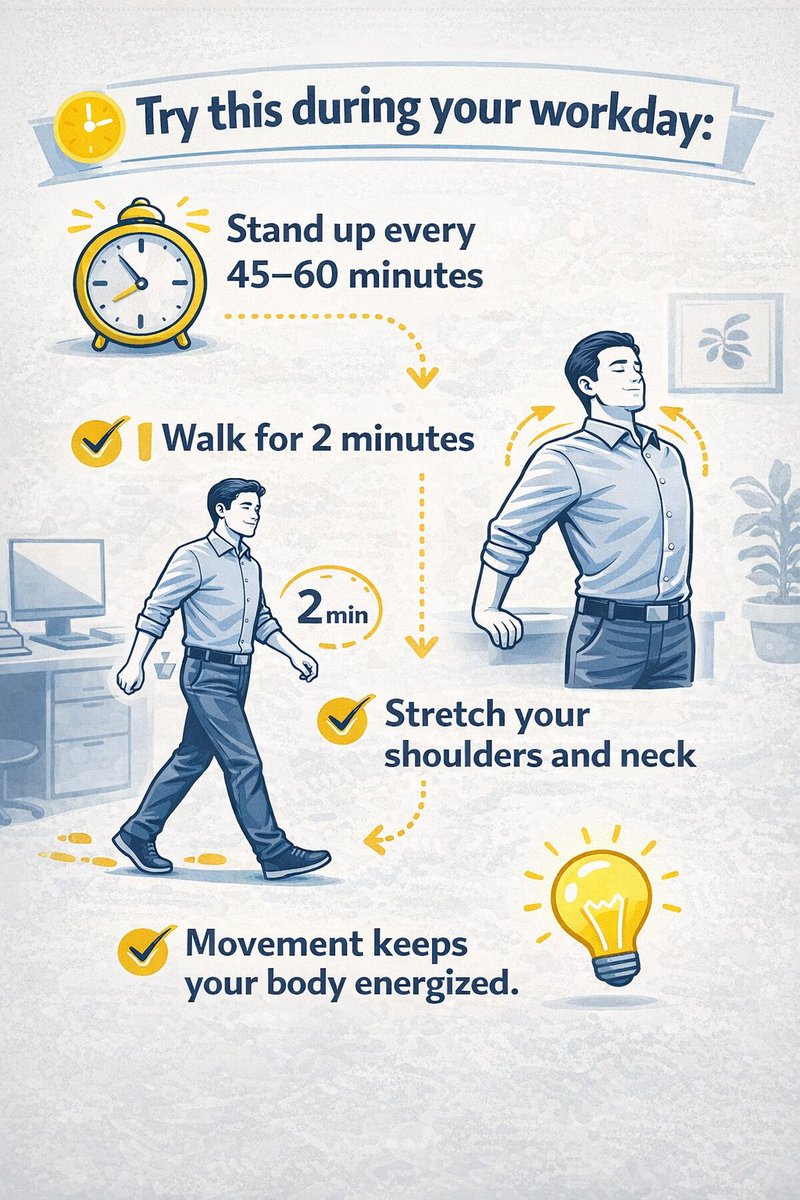 FonsecaAdvisers's tweet image. Low energy? Move.

A few steps or stretches can reset your focus fast.

#Productivity #Wellbeing #FonsecaAdvisers