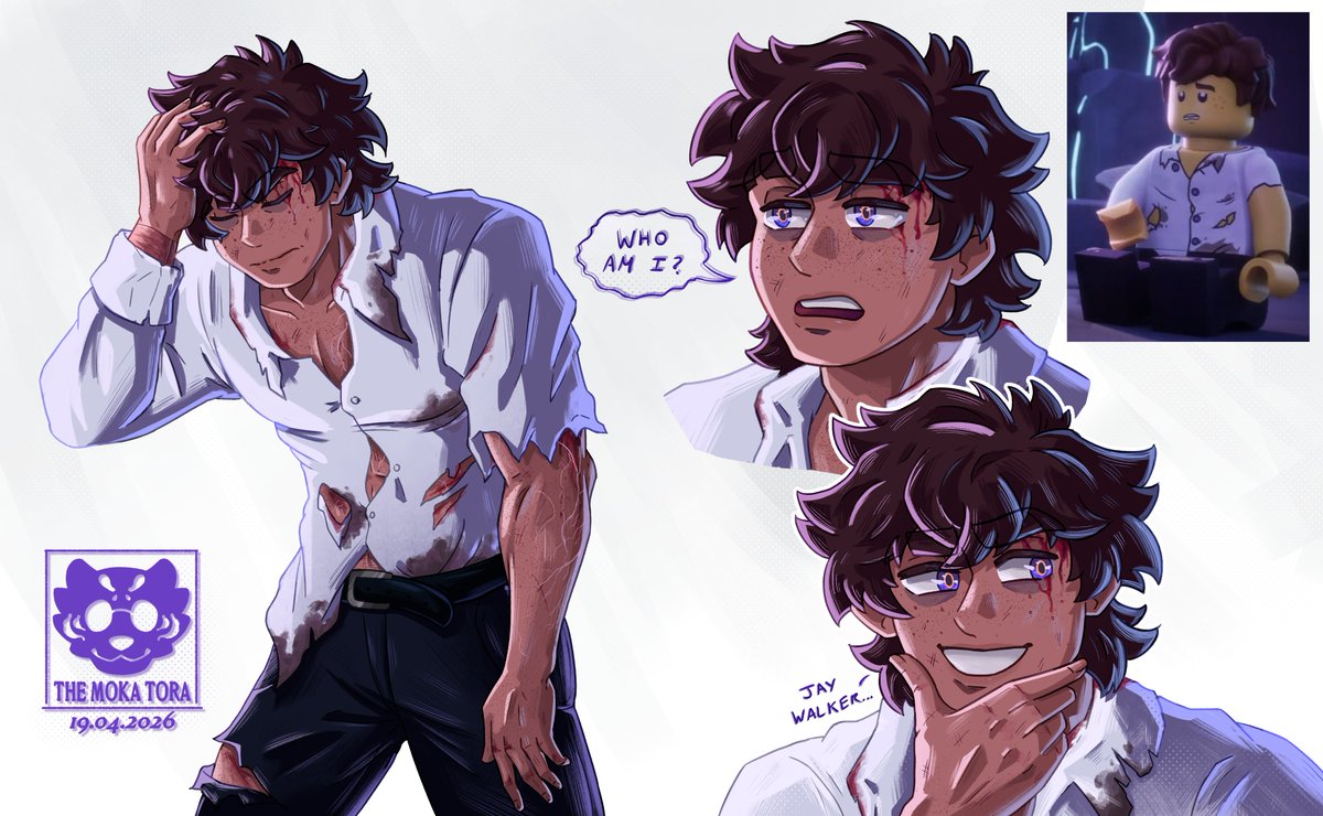 TheMokaTora's tweet image. Hello, can someone please explain to me the lore significance of adding creases under his tits?

[ Jay Walker  #Ninjago ]