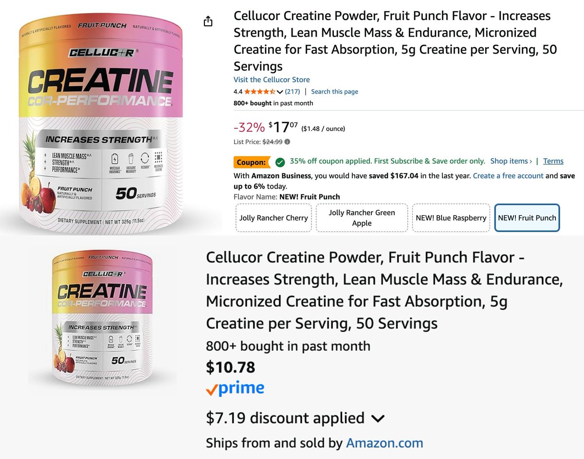 GlitchedSavings's tweet photo. C4 CREATINE FOR $10 ON AMAZON  

Make sure to clip sub &amp; save coupon  

Normally listed for $25  

https://t.co/oLCT3LF8Ct #ad https://t.co/vLrFESWex0