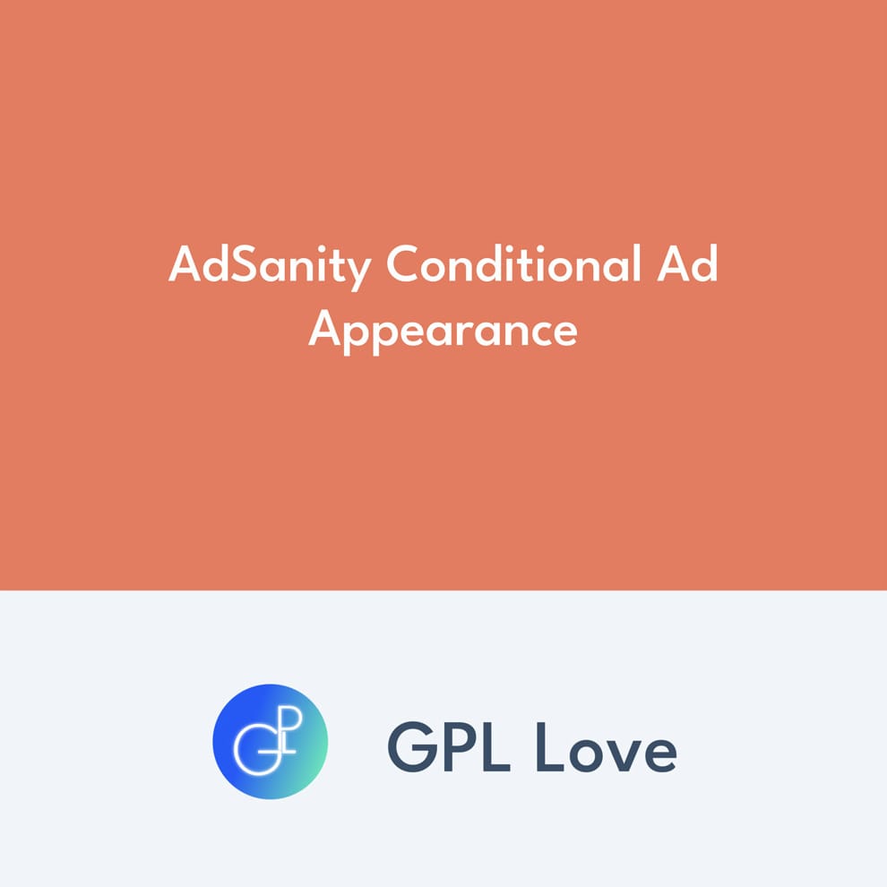 LoveGpl's tweet image. AdSanity Conditional Ad Appearance 1.7
Only 3.99 
tinyurl.com/2yylxohn

#Marketing #Plugins #WordpressPlugins #Adsanity