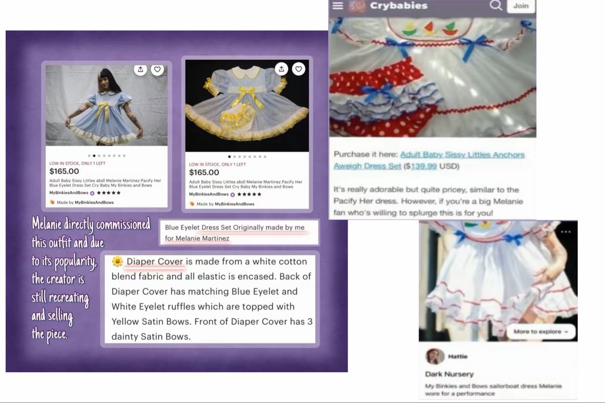 emptyspacesmp3's tweet photo. @nutsbabey @br3akff4sts4 The Etsy shop quite literally uses Melanie’s picture wearing the piece as marketing for the listing + the caption of the piece directly says “originally made by me for Melanie Martinez.” https://t.co/Ht2pUwvsZB