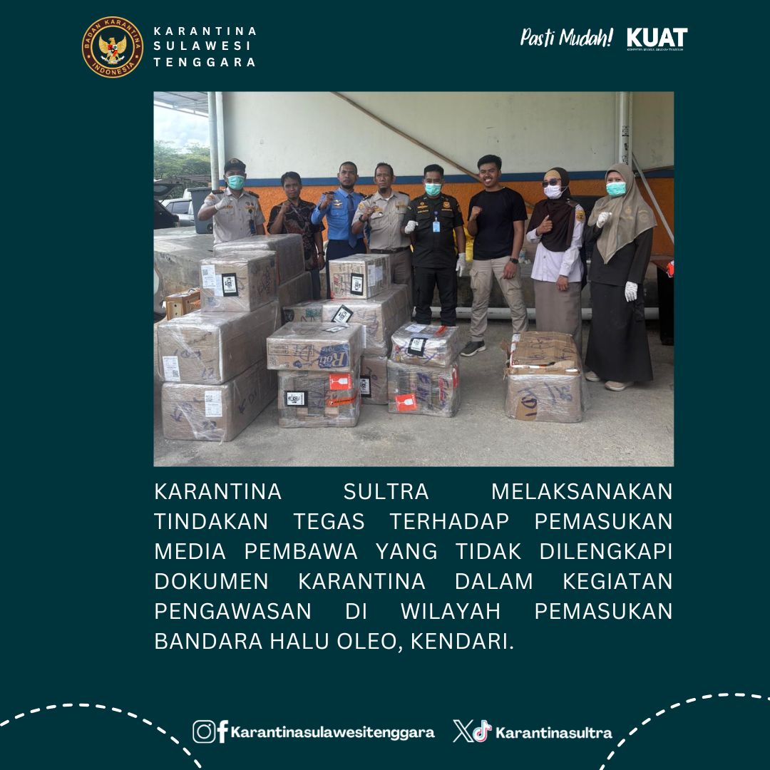 Karantina Sulawesi Tenggara (@karantinasultra) on Twitter photo 