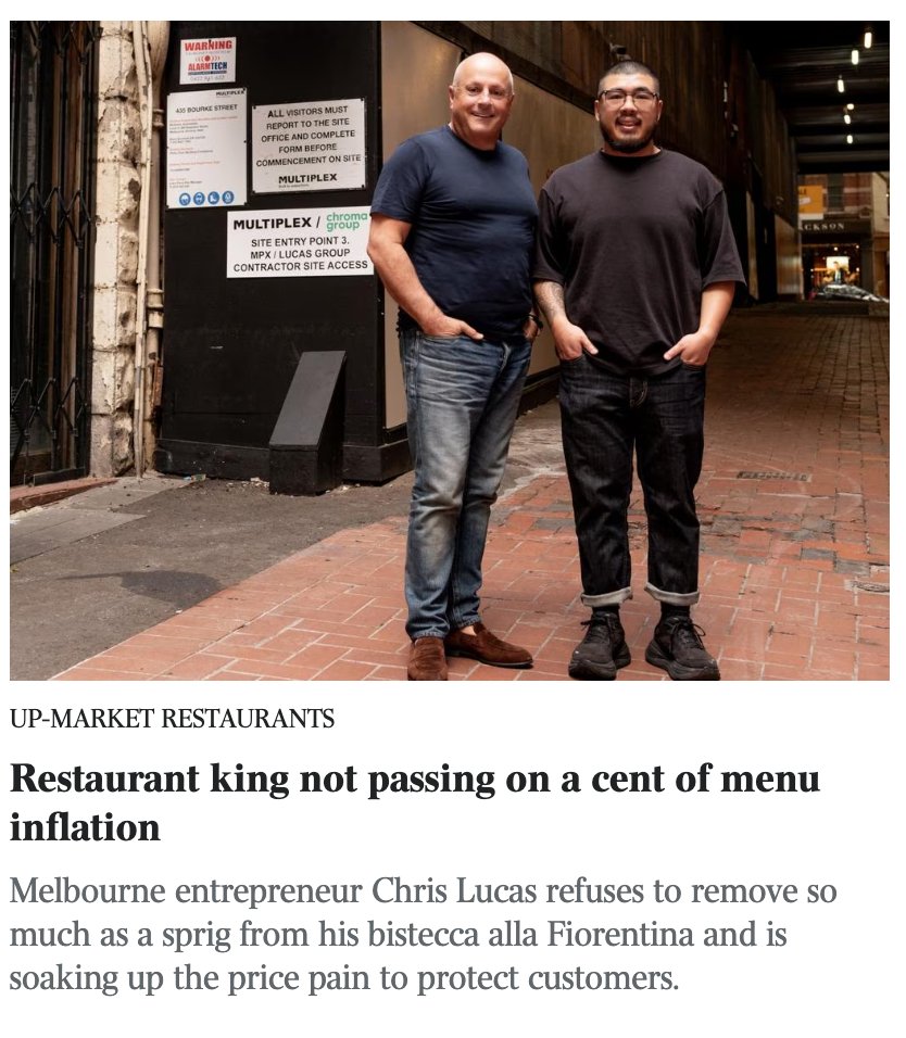 _mumbling_me's tweet image. The owner seems to be alluding that their customers are going to cost of living crisis. Let me tell something about #LucasCollective,  if you are dining there you dont have cost of living crisis but a 'dont know where else to spend' problem. #winning #ausbiz #auspol