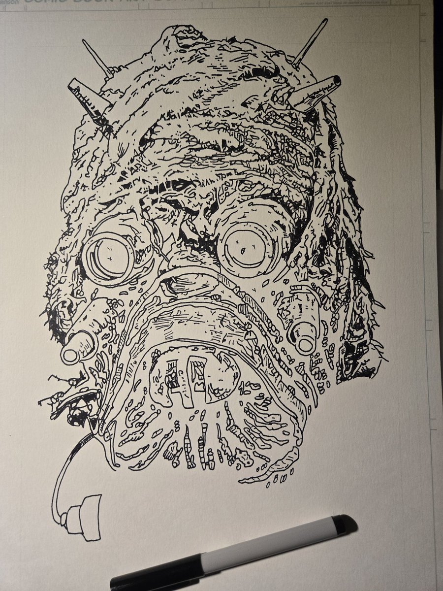 AlexSanchezArt's tweet image. Make art one line at a time....
@starwars @Sharpie 
#starwars #sharpie #tuskinraider #sandpeople