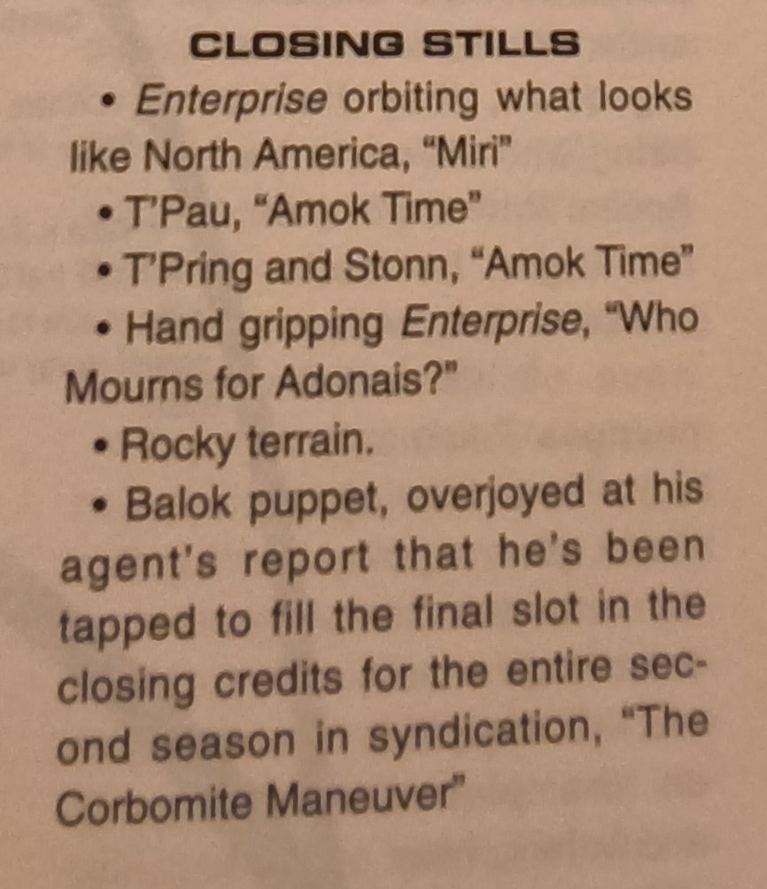 ScottimusPrime1's tweet image. Tonight's closing credits #AllStarTrek #TOS #AmokTime #NitpickersGuide
