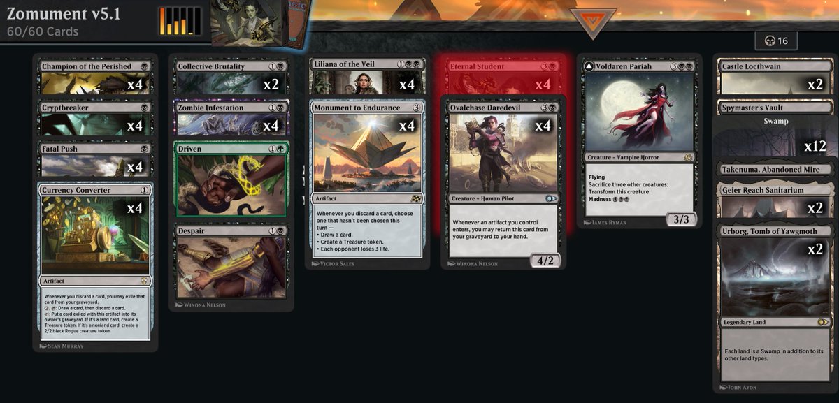MTGJankTank's tweet image. Zomument v5.1 
[Historic]

ft. Eternal Student from Secrets of Strixhaven

Twitch.tv/mtgjanktank
#mtg #mtga #mtgarena #magicarena #magicthegathering #secretsofstrixhaven