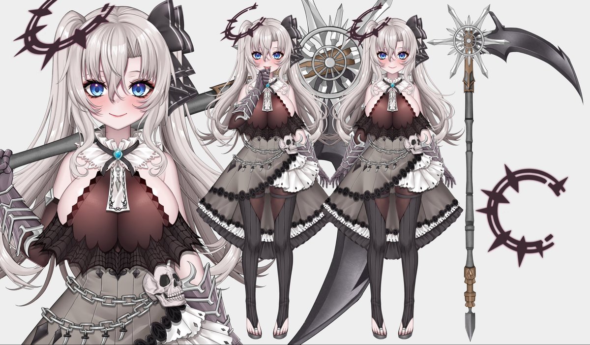 撒哈利耶💀(<a href="/Sariel_1337/">撒哈利耶💀🏥HKVtuber【2.0新形象發佈大成功！】</a> )的女皮是我畫的