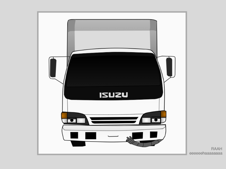 Here is this big fat truck I guess, he's staring at you and uh, don't know what else to say. #livingmachine