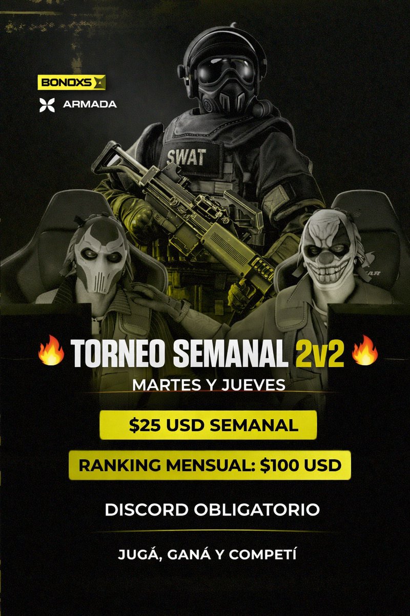 chinitabnx's tweet image. Nos quedas disponibles cupos para esta semanita, son inscripciones gratuitas con premio en USD

💬 Discord
discord.gg/qAGKAgtGtM

#csar #faceit #cs2