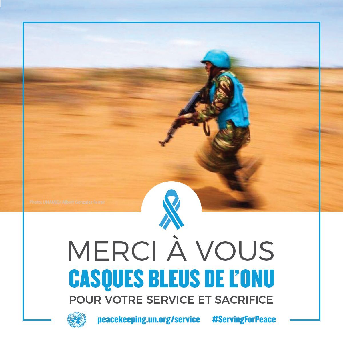 ONUGeneve's tweet image. Chaque jour, les #CasquesBleus de l'ONU font preuve de courage &amp;amp; de compassion.

Ils représentent le meilleur espoir de paix et de dignité – les objectifs mêmes des #ODD – pour les plus vulnérables. 🌐🇺🇳🕊️

Merci à vous pour votre engagement et vos sacrifices.
#ServingForPeace