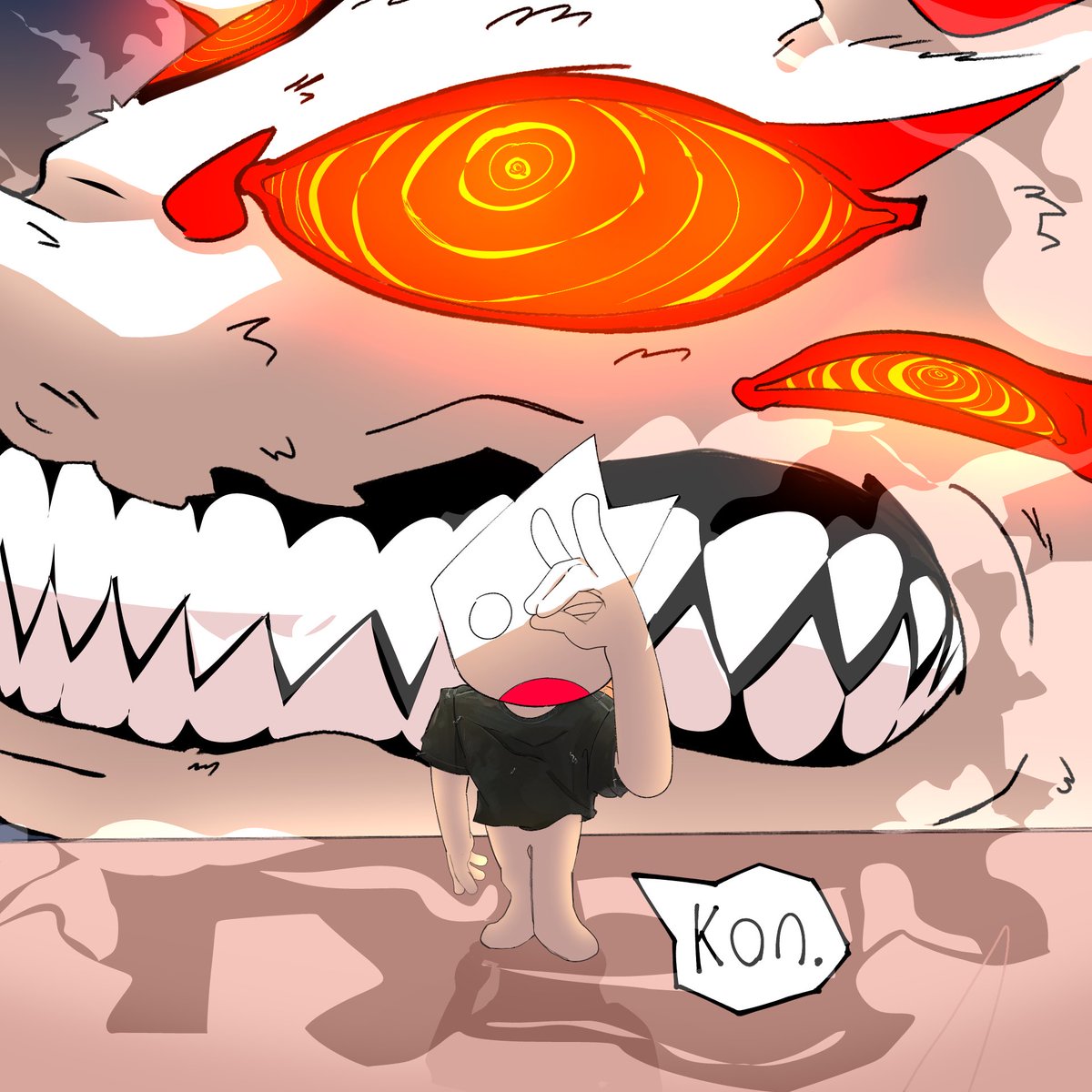DevilsMists's tweet photo. Kon from Chainsaw man #Drawtions https://t.co/hnJsyZZjkj