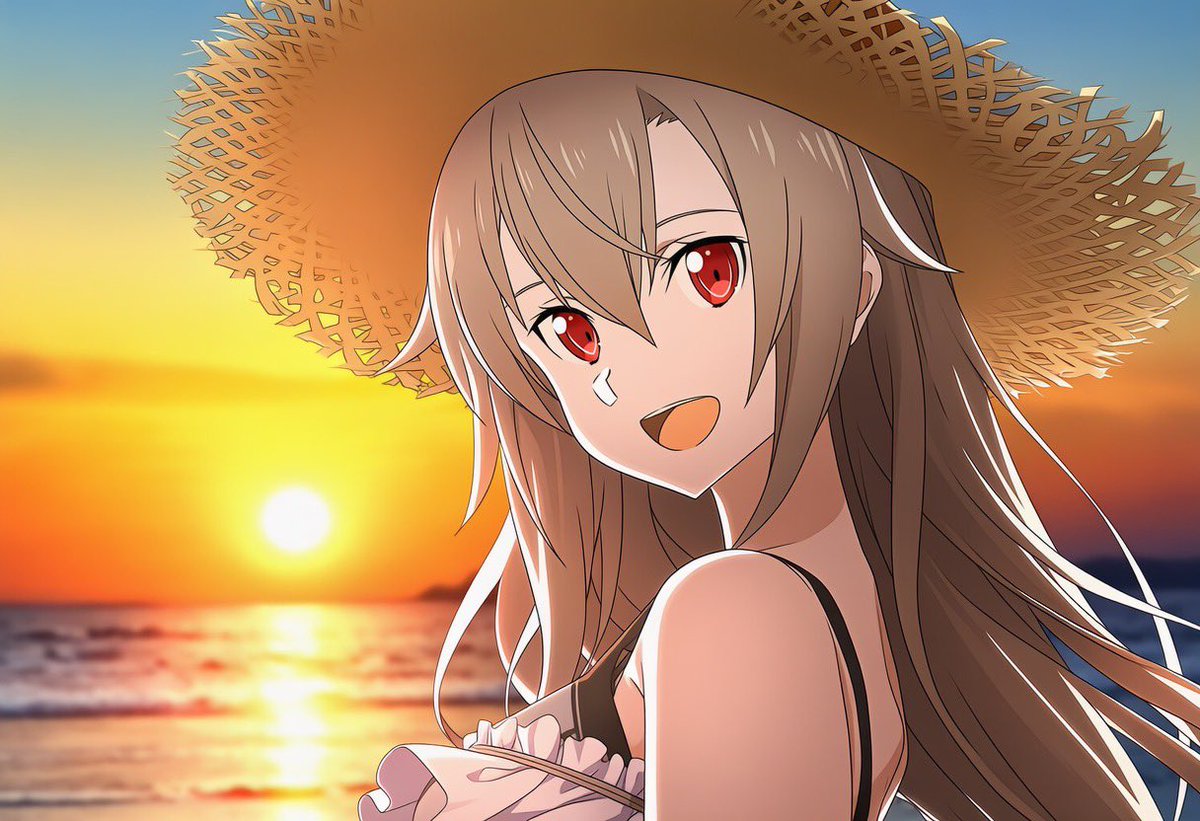 10k09a's tweet photo. 夕陽を纏うホワイトドレス🤍
#sao #AIイラスト https://t.co/Qufru2y8QT