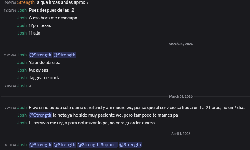 xJosh66's tweet photo. Desde ese dia nunca mas se digno a coordinarse o a terminar el trabajo por el cual se le pago, acordaba horas pero nunca contestaba, todos los mensajes los ignoraba, pero en su canal general de discord se ponia a responderle a otras personas para agarrar mas "clientes". https://t.co/hBoLAfGQRV