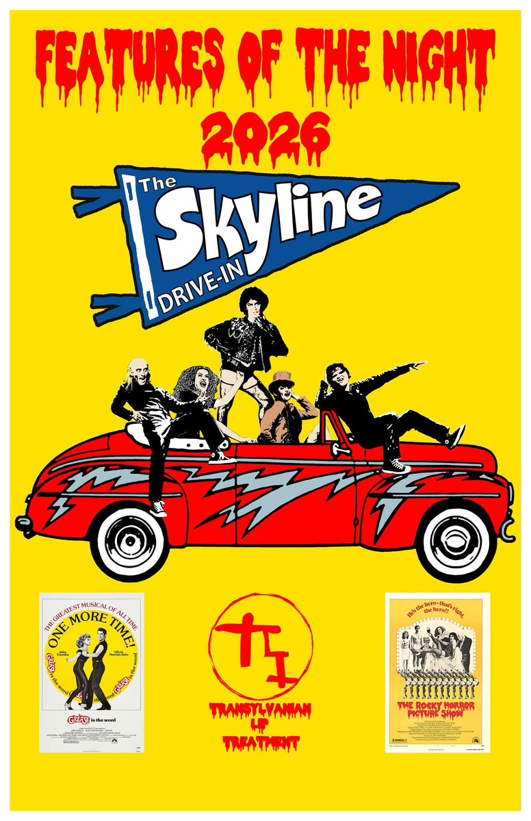 Fri April 24th is Guiltless Pleasures night at The Skyline Drive-In, followed by Features of the Night on Sat April 25th! It's going to be a fantastic weekend. Join us! Tickets are on sale on our website or at the gate. See you there!