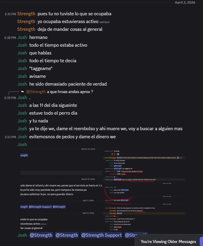 xJosh66's tweet photo. Hice lo mismo que esa persona y subi capturas a su servidor de discord al general diciendo que a mi cuando me iba a terminar mi servicio siendo que yo pague el servicio mas caro y se me hace una mamada tratar asi a los clientes que pagan tu servicio mas premium y al fin merespond https://t.co/zxSaYlZxY2
